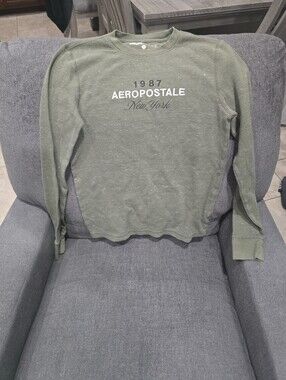 Aeropostale Olive Green Crewneck Sweatshirt